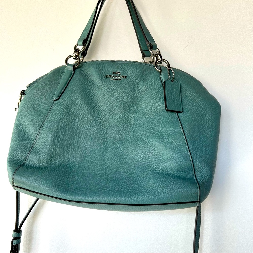 Coach Green Leather Small Kelsey Satchel